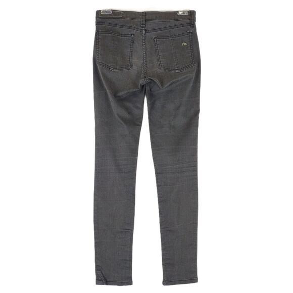 Rag & Bone Black Skinny Stretch Zipper Capri Jeans Made in USA, Women's Sz 25 - Picture 2 of 8